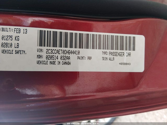 Aukcja sprzedaży 2013 Chrysler 300c, vin: 2C3CCAET0DH644410, numer aukcji: 45921799