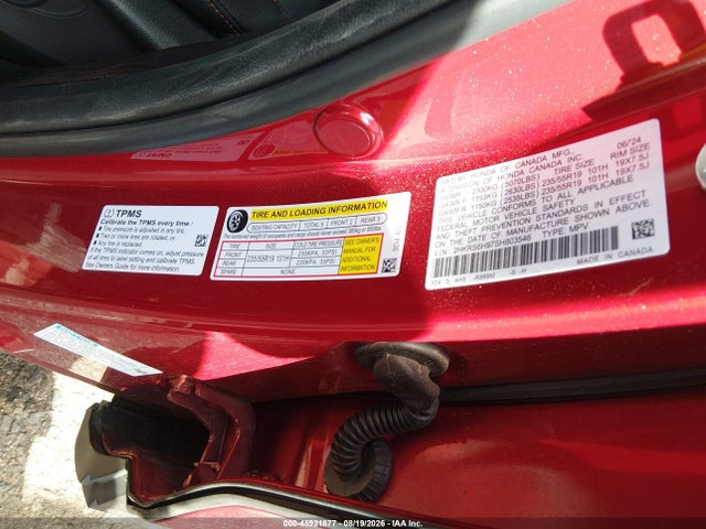 45921877 :رقم المزاد ، 2HKRS6H97SH803546 vin ، 2025 Honda Cr-v Hybrid Sport Touring مزاد بيع