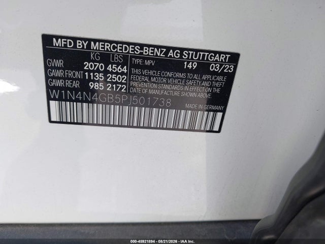 45921894 :رقم المزاد ، W1N4N4GB5PJ501738 vin ، 2023 Mercedes-benz Gla 250 مزاد بيع