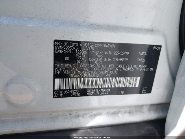 Toyota Venza Nightshade Edition 2024 JTEAAAAH4RJ163622 Image 9