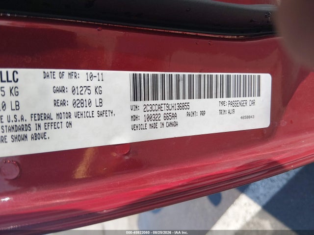 Aukcja sprzedaży 2012 Chrysler 300c, vin: 2C3CCAET9CH136855, numer aukcji: 45922080