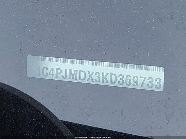 Продажа на аукционе авто 2019 Jeep Cherokee Limited 4x4, vin: 1C4PJMDX3KD369733, номер лота: 45922167