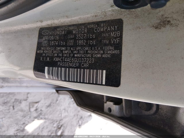 Hyundai ACCENT SE 2016 KMHCT4AE6GU137223 Image 9