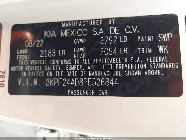 KIA Forte Lxs 2023 3KPF24AD8PE526844 Image 9