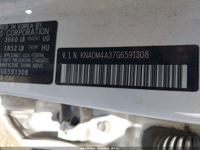 KIA RIO LX 2016 KNADM4A37G6591308 Image 9