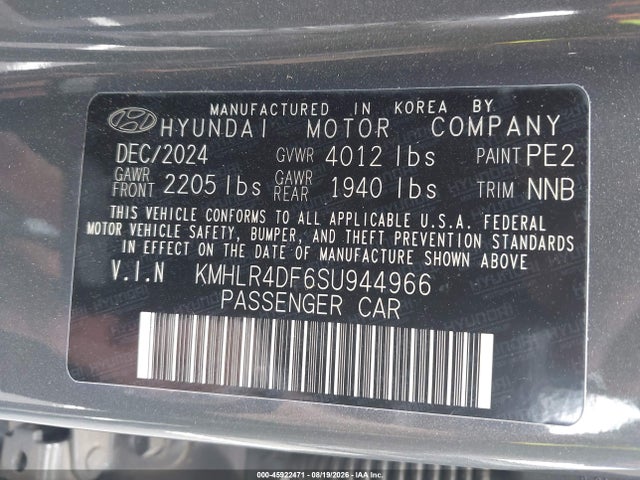 2025 Hyundai Elantra N Line მანქანა იყიდება აუქციონზე, vin: KMHLR4DF6SU944966, აუქციონის ნომერი: 45922471