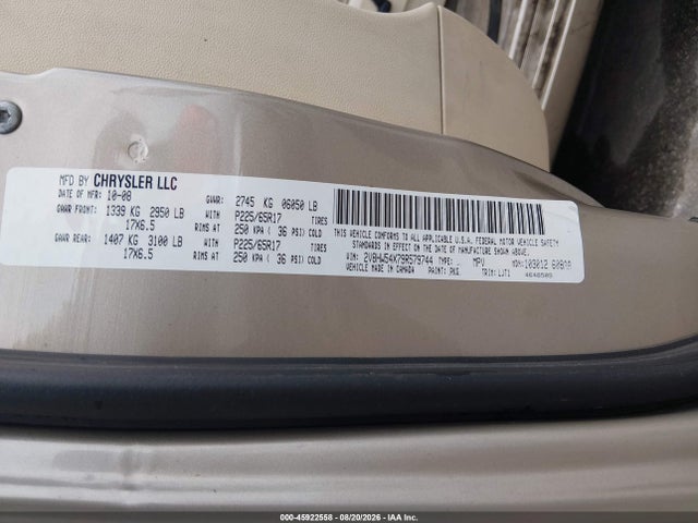 Aukcja sprzedaży 2009 Volkswagen Routan Sel, vin: 2V8HW54X79R579744, numer aukcji: 45922558