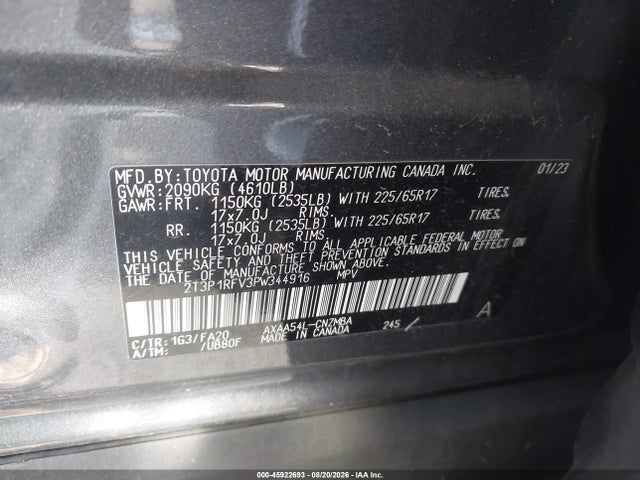 Toyota Rav4 Xle 2023 2T3P1RFV3PW344916 Image 9