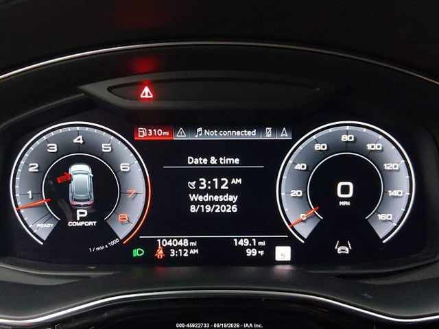 45922733 :رقم المزاد ، WA1CVAF11KD015598 vin ، 2019 Audi Q8 55 Premium مزاد بيع