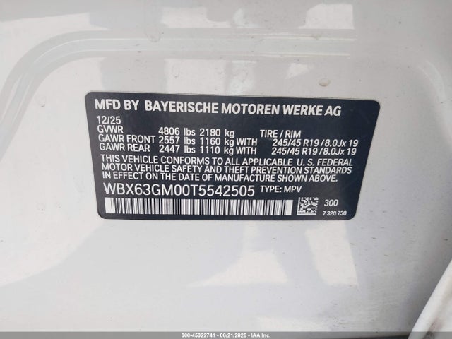 Продаж на аукціоні авто 2026 Bmw X2 Xdrive28i, vin: WBX63GM00T5542505, номер лоту: 45922741