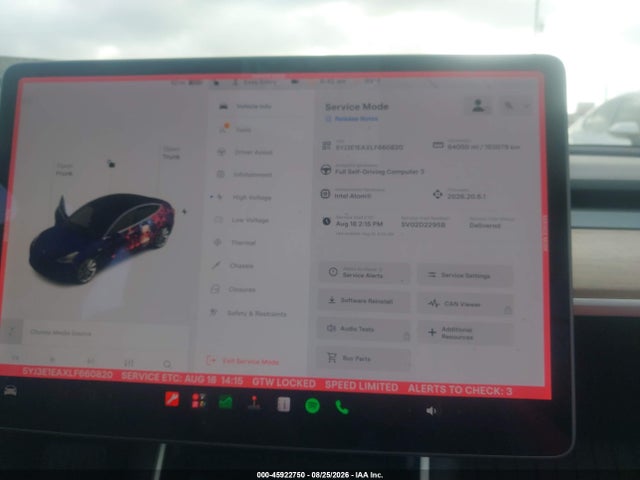 Продаж на аукціоні авто 2020 Tesla Model 3, vin: 5YJ3E1EAXLF660820, номер лоту: 45922750