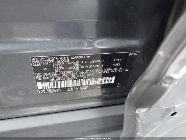 JTME6RFVXLD503074 Toyota Rav4 Hybrid Xse