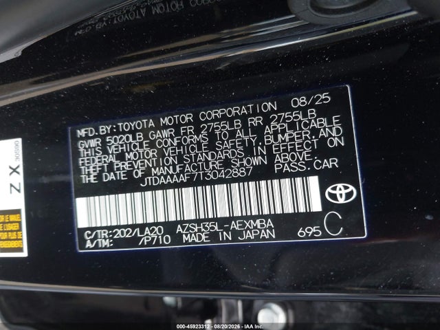 45923312 :رقم المزاد ، JTDAAAAF7T3042887 vin ، 2026 Toyota Crown Limited مزاد بيع