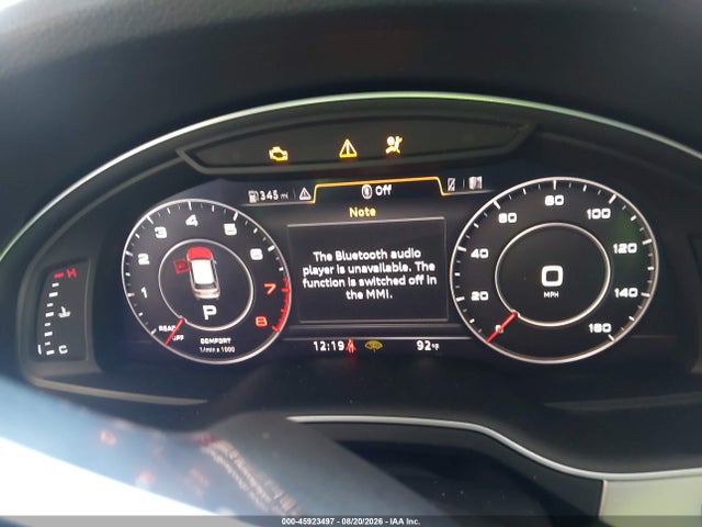 2019 Audi Q7 45 Premium/45 Se Premium მანქანა იყიდება აუქციონზე, vin: WA1LHAF73KD042975, აუქციონის ნომერი: 45923497
