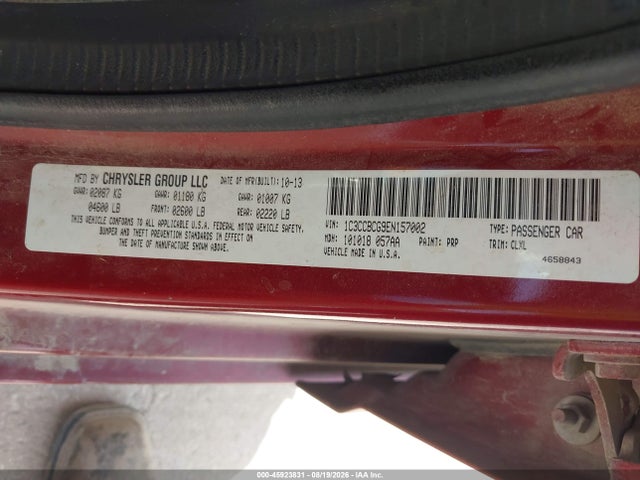 Aukcja sprzedaży 2014 Chrysler 200 Limited, vin: 1C3CCBCG9EN157002, numer aukcji: 45923831
