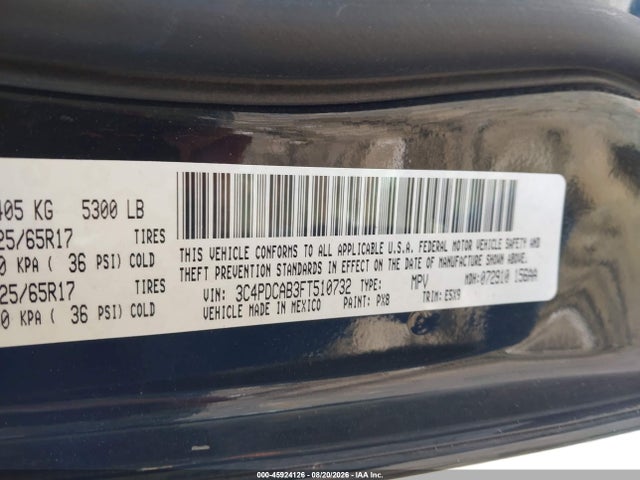 Продаж на аукціоні авто 2015 Dodge Journey American Value Pkg, vin: 3C4PDCAB3FT510732, номер лоту: 45924126