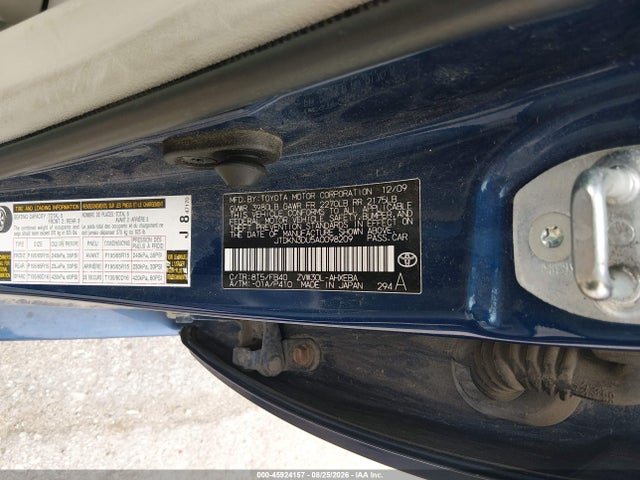 Продаж на аукціоні авто 2010 Toyota Prius Ii, vin: JTDKN3DU5A0098209, номер лоту: 45924157