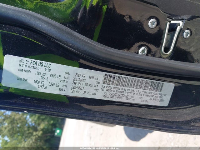 Продажа на аукционе авто 2019 Jeep Compass Latitude 4x4, vin: 3C4NJDBB1KT760923, номер лота: 45924296
