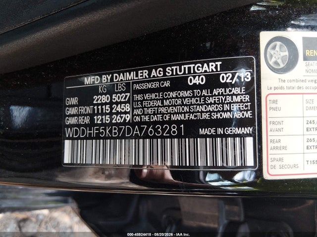Продажа на аукционе авто 2013 Mercedes-benz E 350, vin: WDDHF5KB7DA763281, номер лота: 45924418