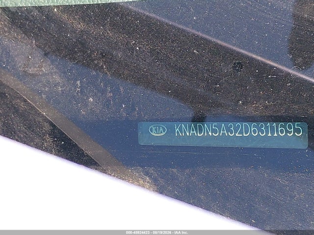 45924423 :رقم المزاد ، KNADN5A32D6311695 vin ، 2013 Kia Rio Ex مزاد بيع