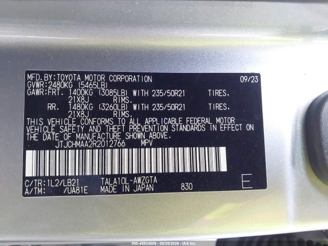 JTJCHMAA2R2012766 Lexus Rx 350 Premium Plus