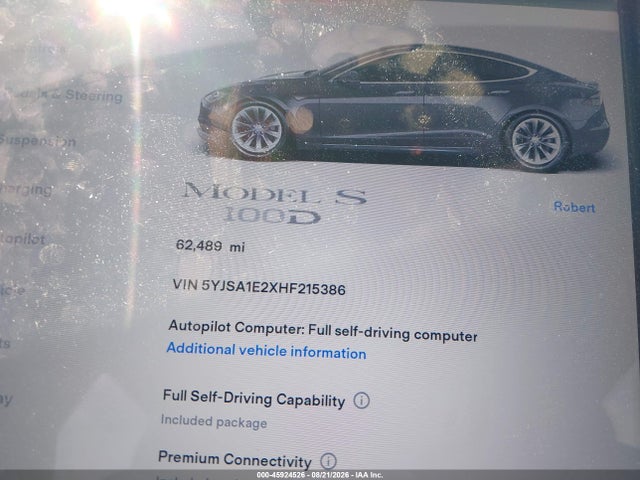 Tesla Model S 100d/60d/75d/90d/p100d 2017 5YJSA1E2XHF215386 Image 7