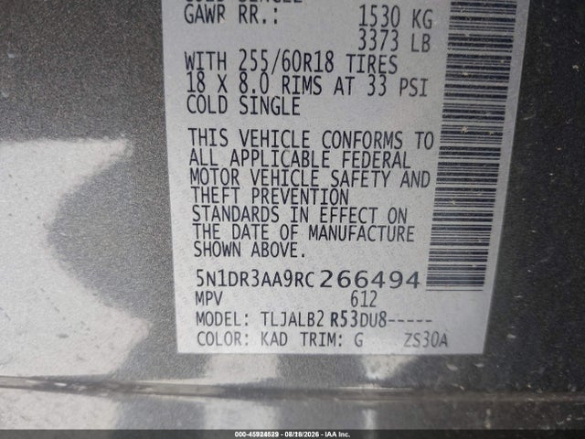 Nissan Pathfinder S Fwd 2024 5N1DR3AA9RC266494 Image 9
