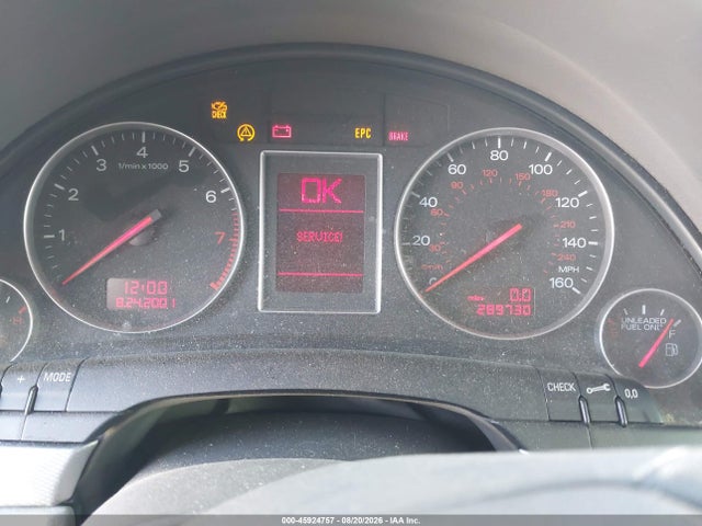 Aukcja sprzedaży 2002 Audi A4 1.8t, vin: WAULC68E02A128871, numer aukcji: 45924757