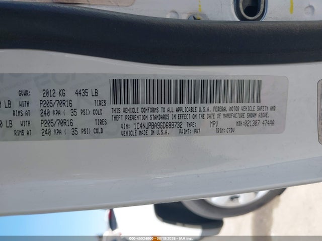 1C4NJPBA9GD688732 Jeep Patriot Sport