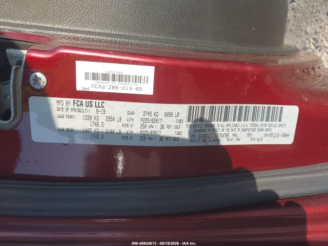 Aukcja sprzedaży 2019 Dodge Grand Caravan Gt, vin: 2C4RDGEG7KR764785, numer aukcji: 45924813