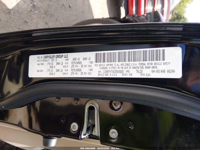 Продаж на аукціоні авто 2013 Ram 1500 Laramie, vin: 1C6RR7NT0DS503926, номер лоту: 45924866