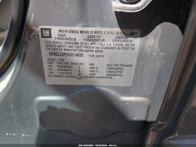 Продаж на аукціоні авто 2008 Saturn Vue 4-cyl Xe, vin: 3GSCL33P58S514630, номер лоту: 45924902