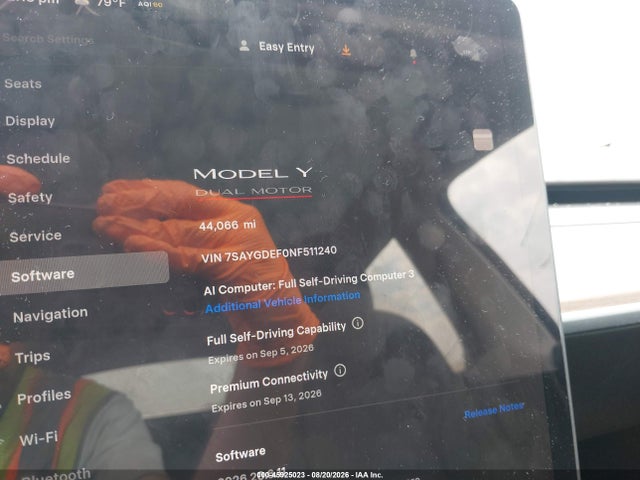 7SAYGDEF0NF511240 Tesla Model Y Performance Dual Motor All-wheel Drive