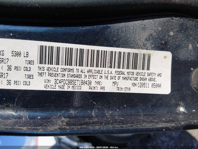 Продажа на аукционе авто 2014 Dodge Journey Sxt, vin: 3C4PDCBB5ET180430, номер лота: 45925035