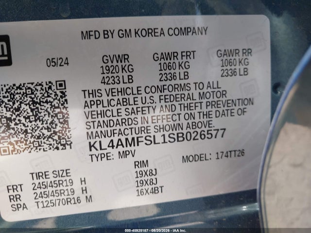 Aukcja sprzedaży 2025 Buick Encore Gx Avenir Fwd, vin: KL4AMFSL1SB026577, numer aukcji: 45925187