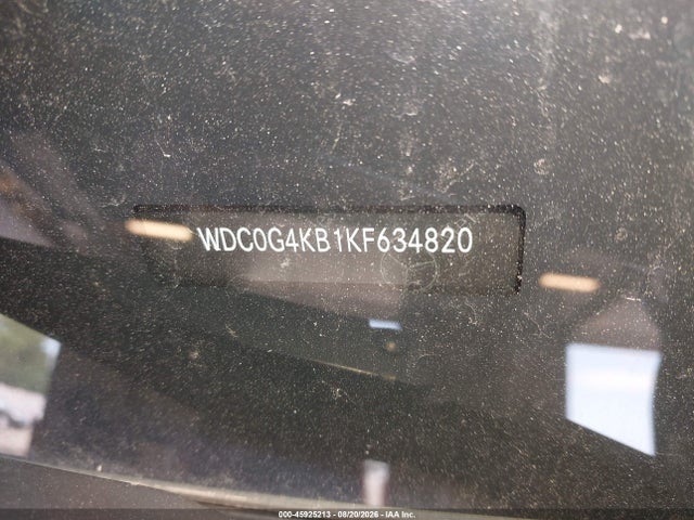 45925213 :رقم المزاد ، WDC0G4KB1KF634820 vin ، 2019 Mercedes-benz Glc 300 4matic مزاد بيع