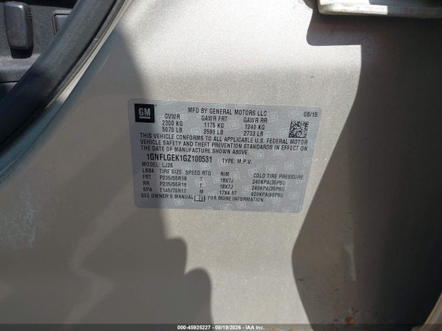1GNFLGEK1GZ100531 Chevrolet Equinox Ltz