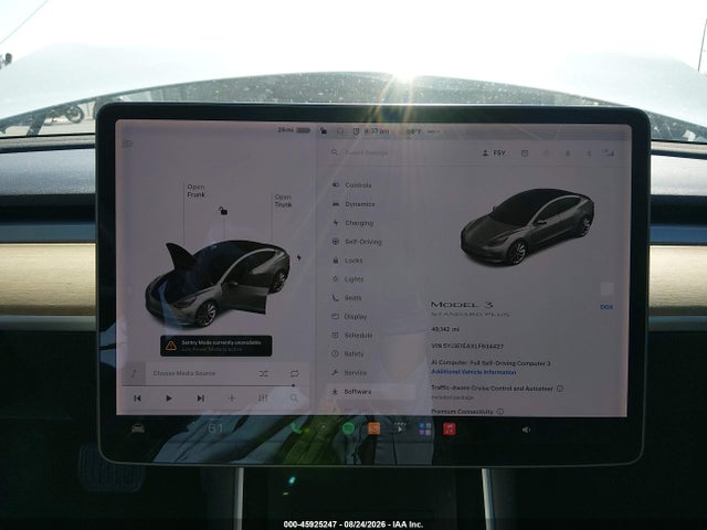 Продаж на аукціоні авто 2020 Tesla Model 3 Standard Range Plus Rear-wheel Drive/standard Range Rear-wheel Drive, vin: 5YJ3E1EAXLF634427, номер лоту: 45925247