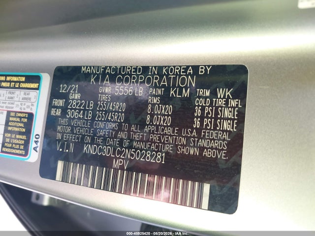 KIA Ev6 Gt-line 2022 KNDC3DLC2N5028281 Image 9
