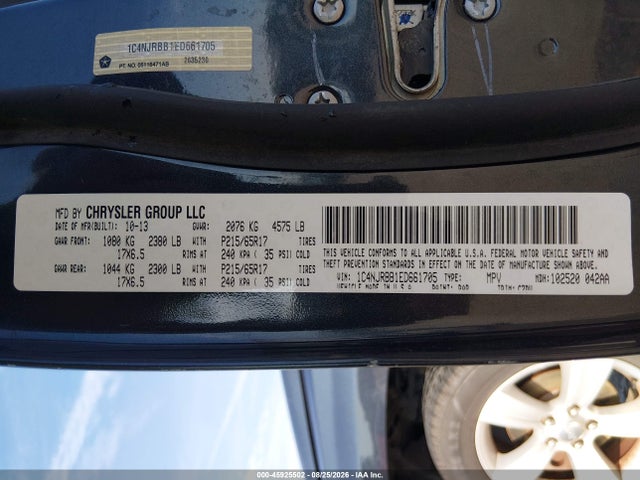 Продаж на аукціоні авто 2014 Jeep Patriot Sport, vin: 1C4NJRBB1ED661705, номер лоту: 45925502