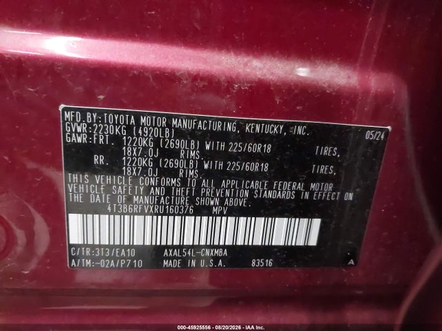 Продаж на аукціоні авто 2024 Toyota Rav4 Hybrid Xle Premium, vin: 4T3B6RFVXRU160376, номер лоту: 45925556
