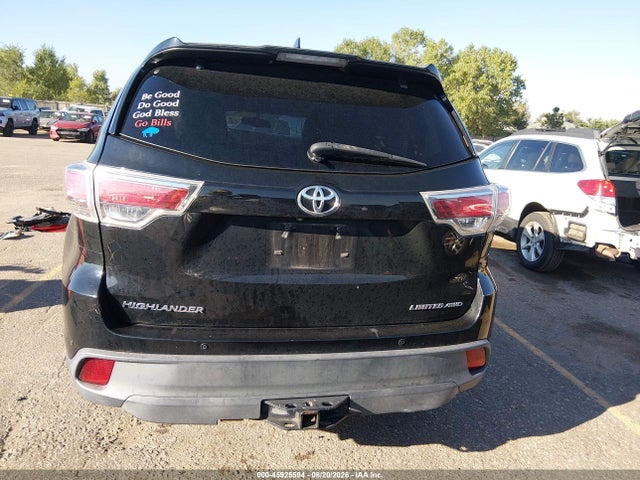 45925594 :رقم المزاد ، 5TDDKRFH9ES024346 vin ، 2014 Toyota Highlander Limited V6 مزاد بيع