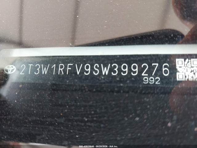 2025 Toyota Rav4 Xle მანქანა იყიდება აუქციონზე, vin: 2T3W1RFV9SW399276, აუქციონის ნომერი: 45925646
