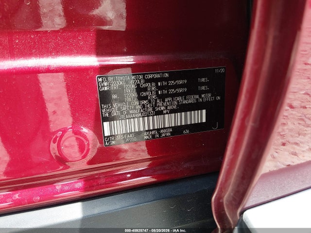 2021 Toyota Venza Xle მანქანა იყიდება აუქციონზე, vin: JTEAAAAH6MJ021331, აუქციონის ნომერი: 45925747