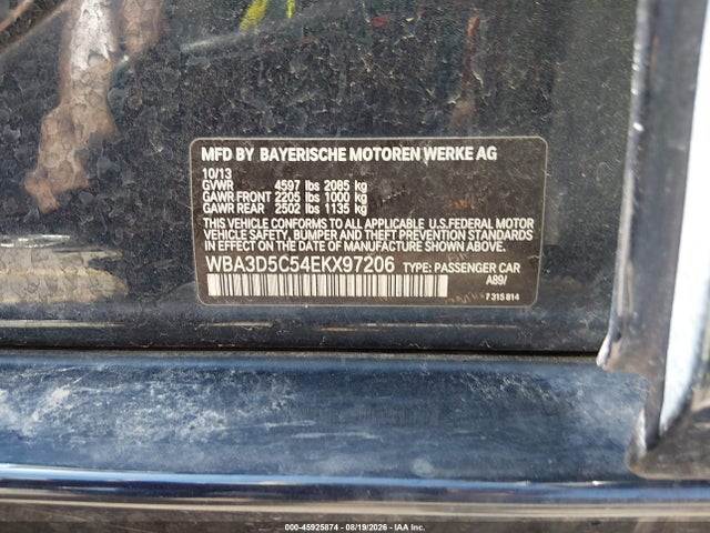 Продажа на аукционе авто 2014 Bmw 328d Xdrive, vin: WBA3D5C54EKX97206, номер лота: 45925874