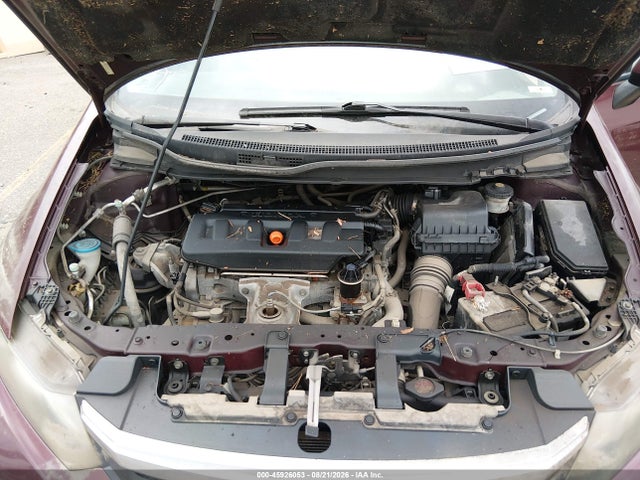 2012 Honda Civic Lx მანქანა იყიდება აუქციონზე, vin: 2HGFB2F58CH550812, აუქციონის ნომერი: 45926053