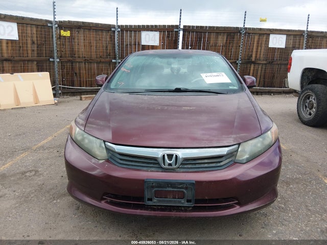 2012 Honda Civic Lx მანქანა იყიდება აუქციონზე, vin: 2HGFB2F58CH550812, აუქციონის ნომერი: 45926053