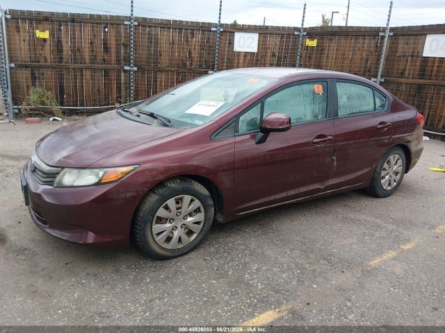 2012 Honda Civic Lx მანქანა იყიდება აუქციონზე, vin: 2HGFB2F58CH550812, აუქციონის ნომერი: 45926053