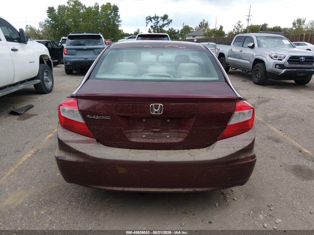 2012 Honda Civic Lx მანქანა იყიდება აუქციონზე, vin: 2HGFB2F58CH550812, აუქციონის ნომერი: 45926053