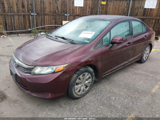 2012 Honda Civic Lx მანქანა იყიდება აუქციონზე, vin: 2HGFB2F58CH550812, აუქციონის ნომერი: 45926053
